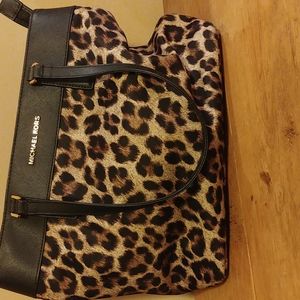 Michael Kors nylon animal print handbag